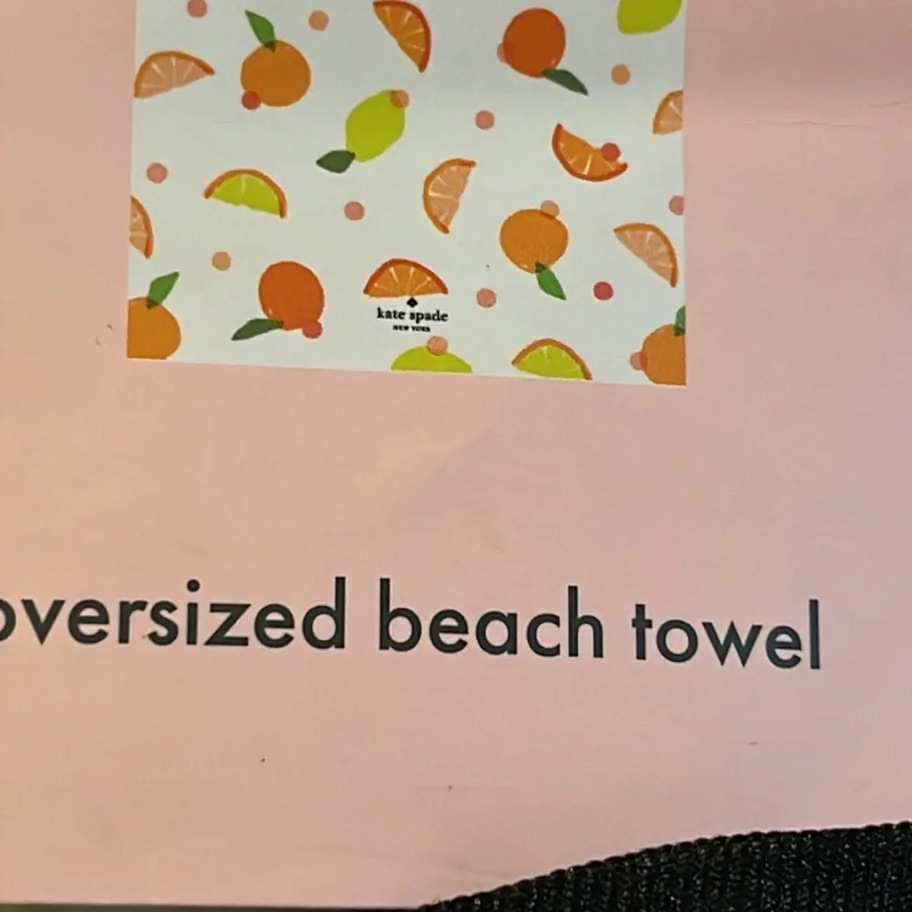 Kate spade Oversize Beach Towel Size 40 By 70 inches New